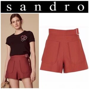 Sandro patch pocket shorts
